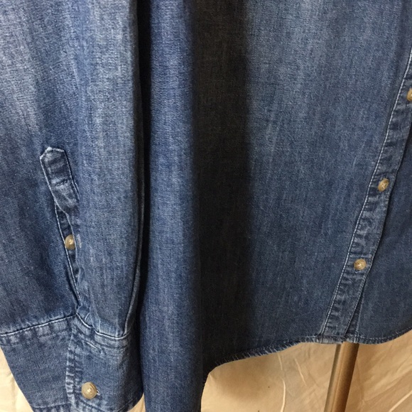 Pure Energy Plus Size Denim Button Front Shirt - Picture 6 of 9